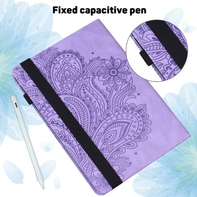 SKALO Samsung Tab A8 10.5 (2021/2022) Mandala Fodral - Lila