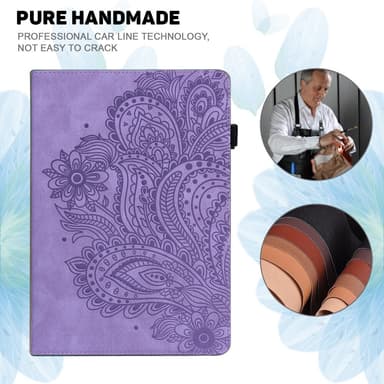 SKALO Samsung Tab A8 10.5 (2021/2022) Mandala Fodral - Lila