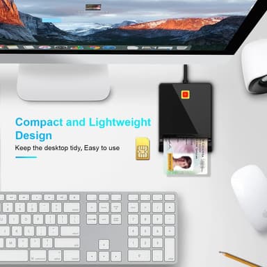 NÖRDIC USB-A Smart- och SIM-kortläsare ISO7816 ID kort EMV Kredit kort