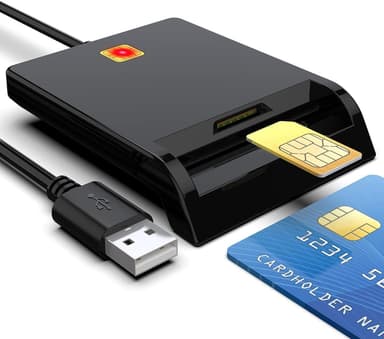 NÖRDIC USB-A Smart- och SIM-kortläsare ISO7816 ID kort EMV Kredit kort