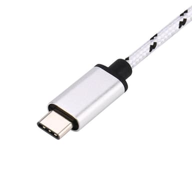 NÖRDIC USB-A OTG till USBC 3.1 Gen 1 adapter aluminium 15cm silver