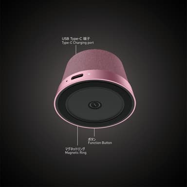 NÖRDIC Bluetooth 5.3 högtalare med magnet 3W IPX6 rosa