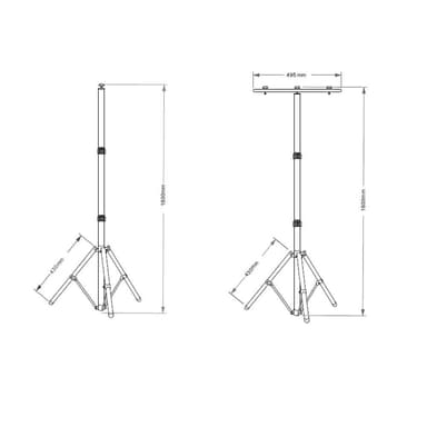 Forever Light Arbetslampa LED 1x100W 6000K med stativ