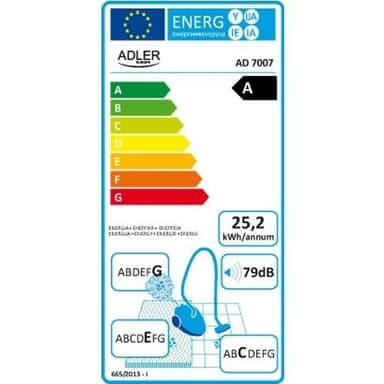 Adler dammsugare, svart, energiklass A
