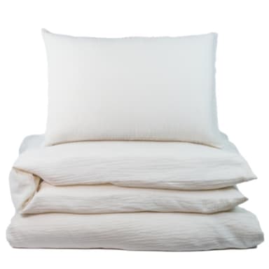 NG Baby Påslakan Säng Muslin Ivory