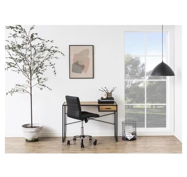 Skrivbord SEAFORD 110x45xH75cm, ek/svart