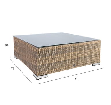 Soffbord SEVILLA NYTT 71x71xH30cm, cappuccino