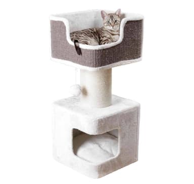 Cat Tower Ava 86cm vit/grå