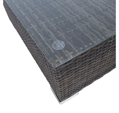 Soffbord SEVILLA NYTT 71x71xH30cm, mörkbrunt