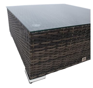 Soffbord SEVILLA NYTT 71x71xH30cm, mörkbrunt