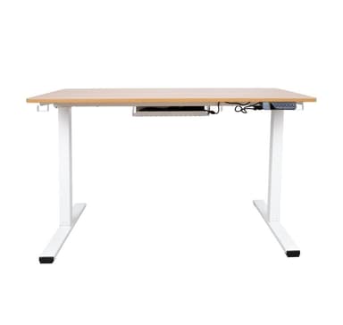 Skrivbord ERGO med 1 motor 120x60xH73-121cm, vit/ek