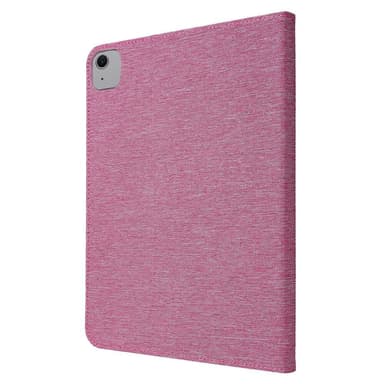 Till iPad Air 13 (2024) Vikbart fodral korthållare Tygtextur - Rosa