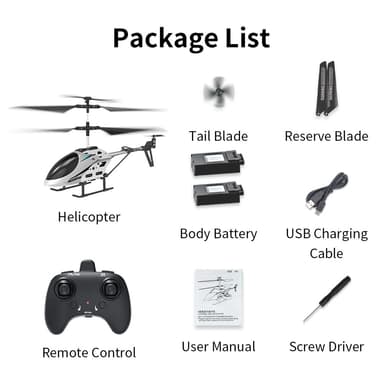 XIAOMI RC Helikopter Fjärrkontroll Flygplan 2 batterier