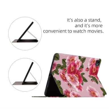 Till iPad Pro 11 (2024) Fodral Flip Stativ Smart Surfplattefodral - Peony