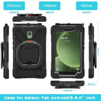 Till Samsung Galaxy Tab Active5 Heavy Duty Armor skal
