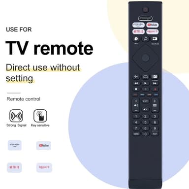 TV fjärrkontroll Ersättning för BRC0984501 / 01 För Philips TV