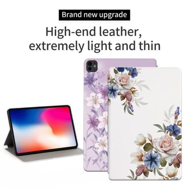 Till iPad Pro 11 (2024) Fodral Flip Stativ Smart Surfplattefodral - Peony