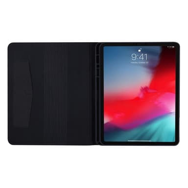 Till iPad Air 13 (2024) Vikbart fodral korthållare Tygtextur - Svart