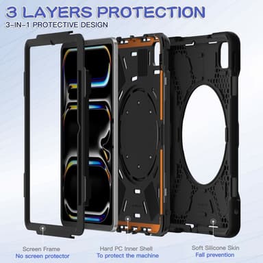 Heavy Duty Armor skal till iPad Pro 11 (2024) - Svart
