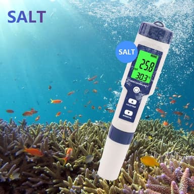 5-i-1 test för vattenkvalitet EC Ph TDS Temperatur Salinitet