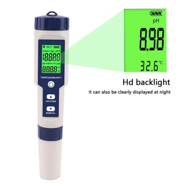 5-i-1 test för vattenkvalitet EC Ph TDS Temperatur Salinitet
