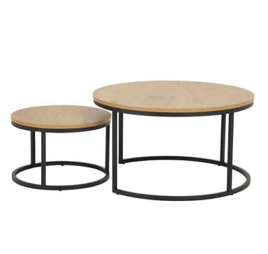 Soffbord 2st SPIRO D50xH33cm, D80xH45cm, ek