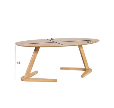Soffbord LANA 120x60xH45cm, ek