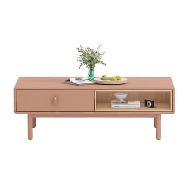 Soffbord IRIS 120x60xH40cm, rosa