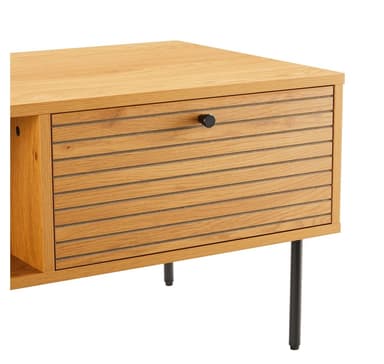 Soffbord LINE 100x50xH45cm, melamin med ekbark