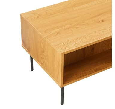 Soffbord LINE 100x50xH45cm, melamin med ekbark
