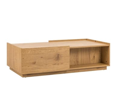 Soffbord SACHA 120x60xH35cm, melamin med ekbark