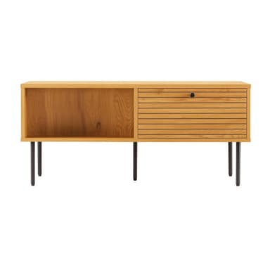 Soffbord LINE 100x50xH45cm, melamin med ekbark