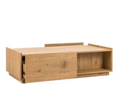 Soffbord SACHA 120x60xH35cm, melamin med ekbark