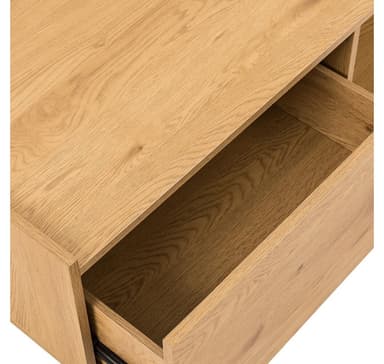 Soffbord SACHA 120x60xH35cm, melamin med ekbark