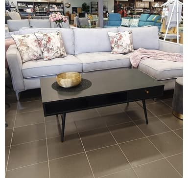 Soffbord LUXEMBOURG 115x60xH45cm, svart