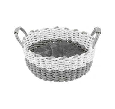 Hundkorg Nabou 45 cm, grå/vit