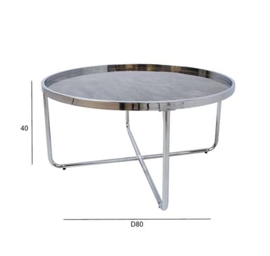 Soffbord ASTOR D80xH40cm grått