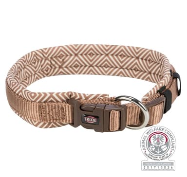 Premiumkrage, extra bred neoprenstoppning, S–M: 35–42 cm/15 mm, boho diamant/c