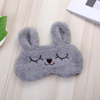 ögonmask sova / Sovmask i söt kanindesign Grå