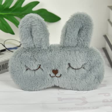 ögonmask sova / Sovmask i söt kanindesign Grå