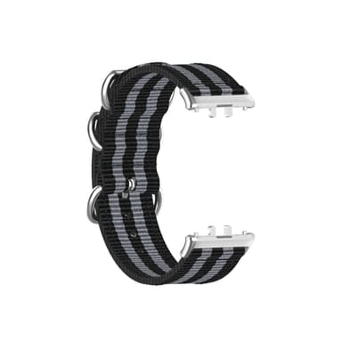 Samsung Fit3 SM-R390 Nylon Canvas Band Svart+grå