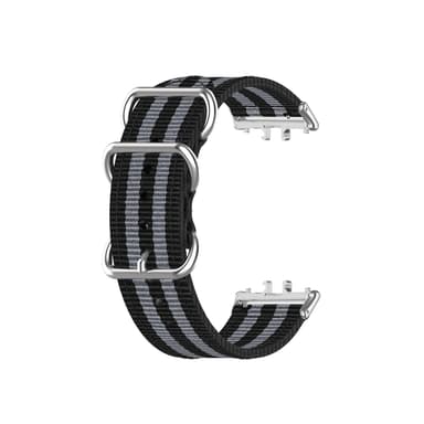 Samsung Fit3 SM-R390 Nylon Canvas Band Svart+grå