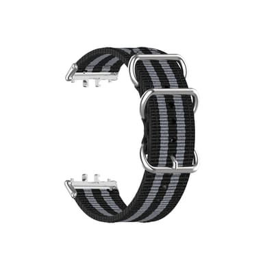 Samsung Fit3 SM-R390 Nylon Canvas Band Svart+grå
