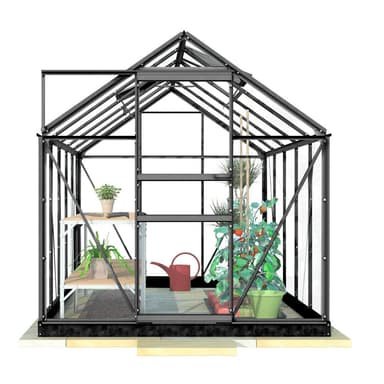 Lykke Växthus Hybrid 6,2m2, svart