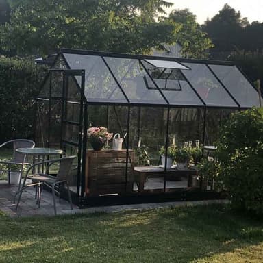 Lykke Växthus Hybrid 6,2m2, svart