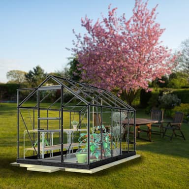 Lykke Växthus Hybrid 6,2m2, svart
