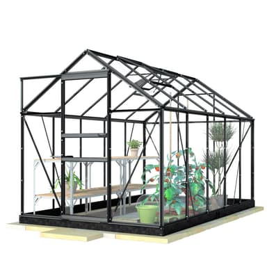 Lykke Växthus Hybrid 6,2m2, svart