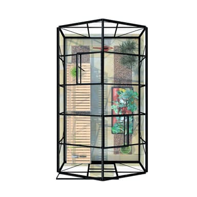 Lykke Växthus Hybrid 6,2m2, svart