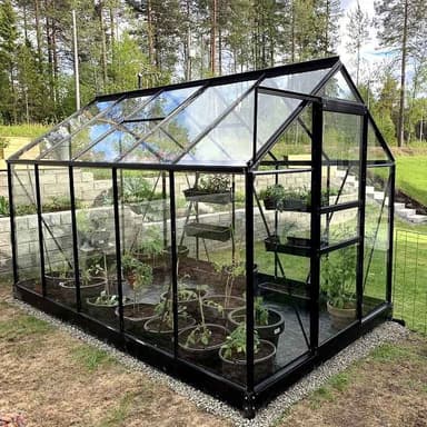 Lykke Växthus Hybrid 6,2m2, svart