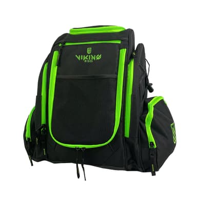 Viking Discs Rucksack Pro Frisbeegolf ryggsäck, svart/lime